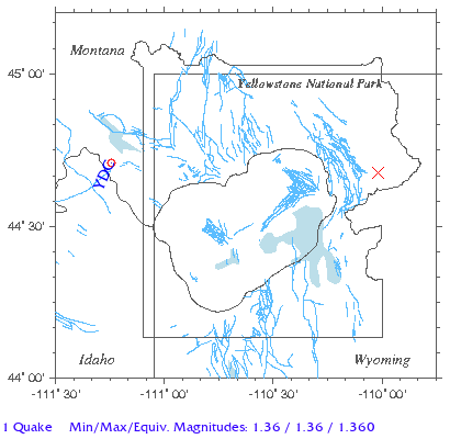 Yellowstone Quake Map