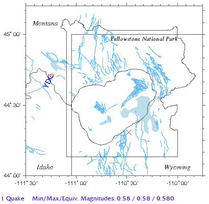 Yellowstone Quake Map