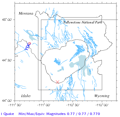 Yellowstone Quake Map