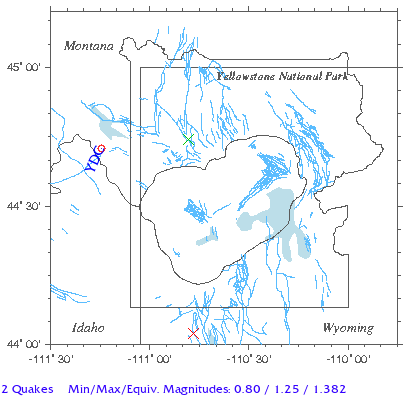 Yellowstone Quake Map