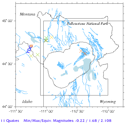 Yellowstone Quake Map