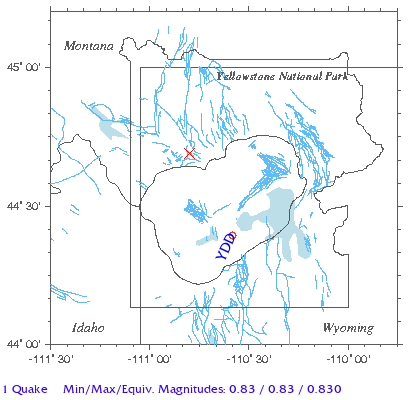 Yellowstone Quake Map