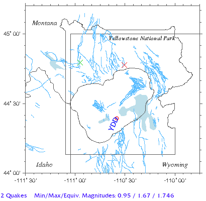 Yellowstone Quake Map