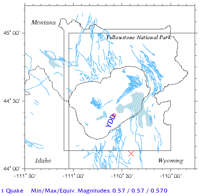 Yellowstone Quake Map