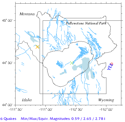 Yellowstone Quake Map