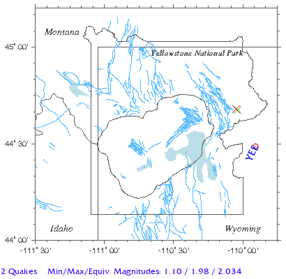 Yellowstone Quake Map