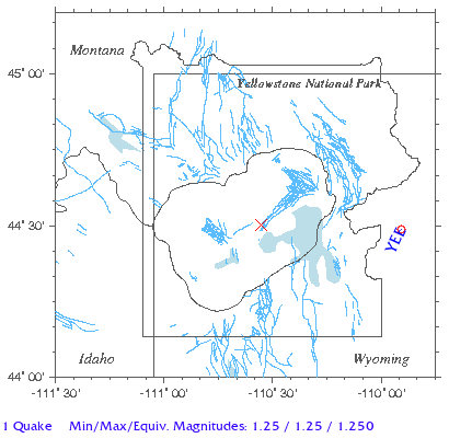 Yellowstone Quake Map