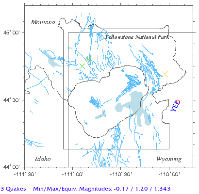 Yellowstone Quake Map