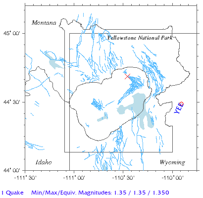 Yellowstone Quake Map