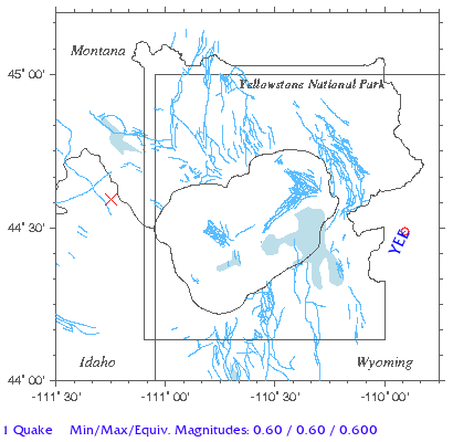 Yellowstone Quake Map