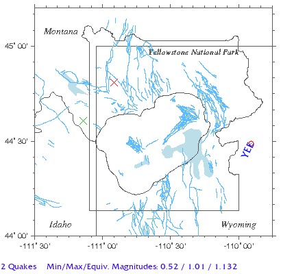 Yellowstone Quake Map