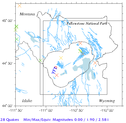 Yellowstone Quake Map