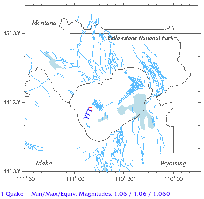 Yellowstone Quake Map