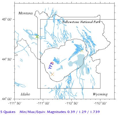 Yellowstone Quake Map