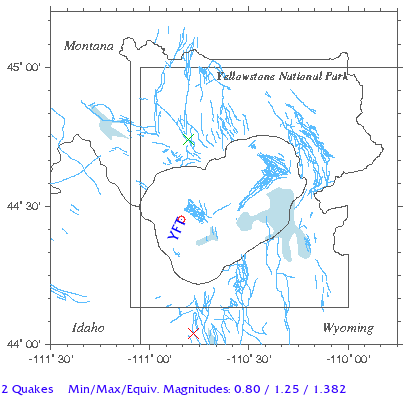 Yellowstone Quake Map