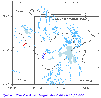 Yellowstone Quake Map