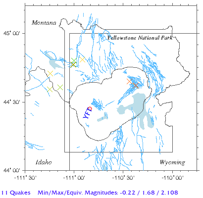 Yellowstone Quake Map