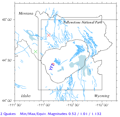 Yellowstone Quake Map