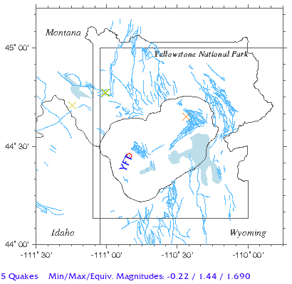 Yellowstone Quake Map