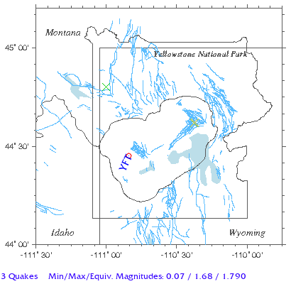 Yellowstone Quake Map