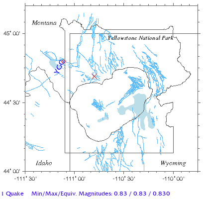 Yellowstone Quake Map