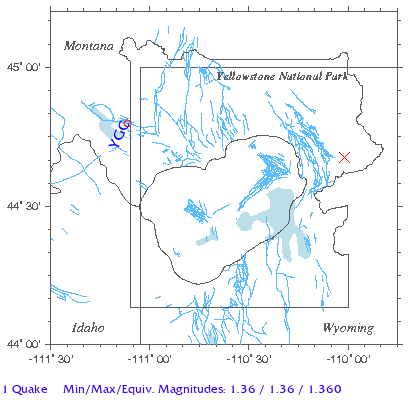 Yellowstone Quake Map