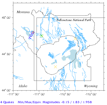 Yellowstone Quake Map