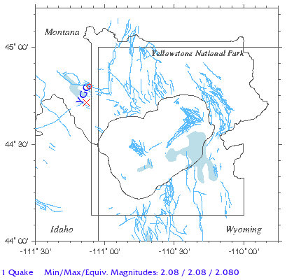 Yellowstone Quake Map