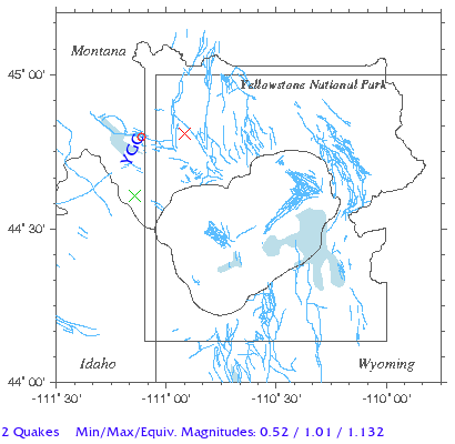 Yellowstone Quake Map