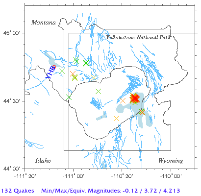 Yellowstone Quake Map