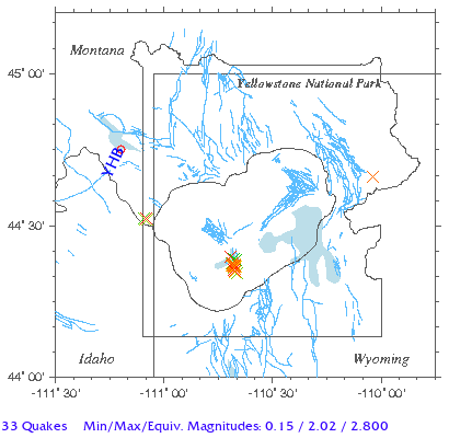 Yellowstone Quake Map