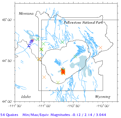 Yellowstone Quake Map