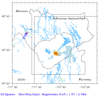 Yellowstone Quake Map