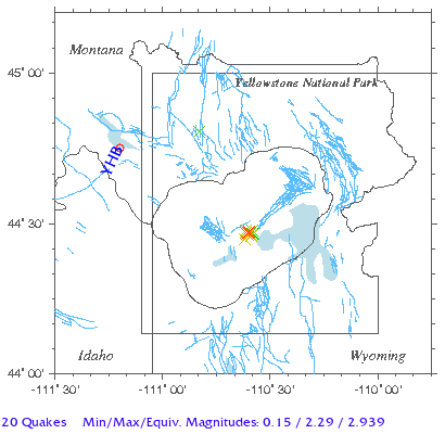 Yellowstone Quake Map