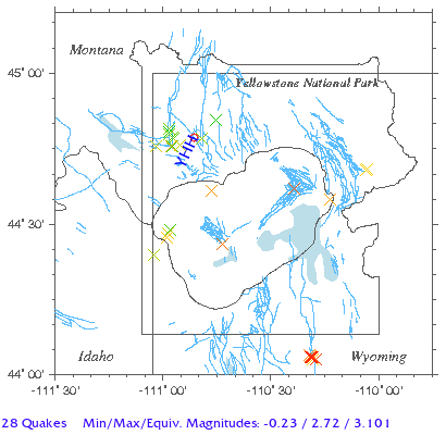 Yellowstone Quake Map