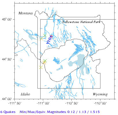 Yellowstone Quake Map