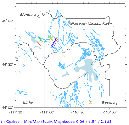 Yellowstone Quake Map