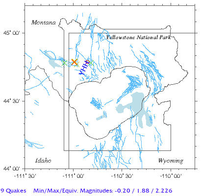 Yellowstone Quake Map