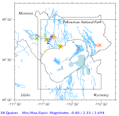 Yellowstone Quake Map