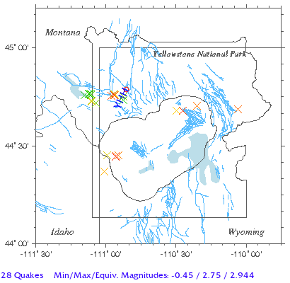 Yellowstone Quake Map