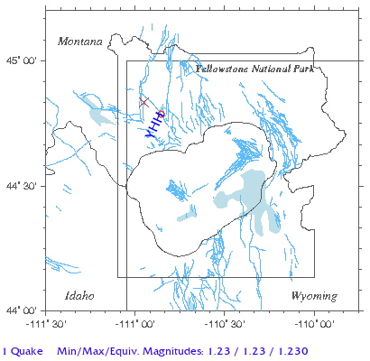 Yellowstone Quake Map