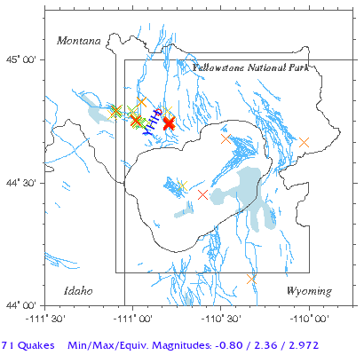 Yellowstone Quake Map