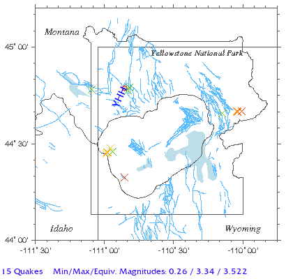 Yellowstone Quake Map