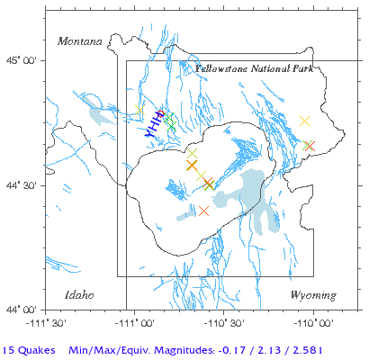 Yellowstone Quake Map