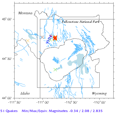 Yellowstone Quake Map