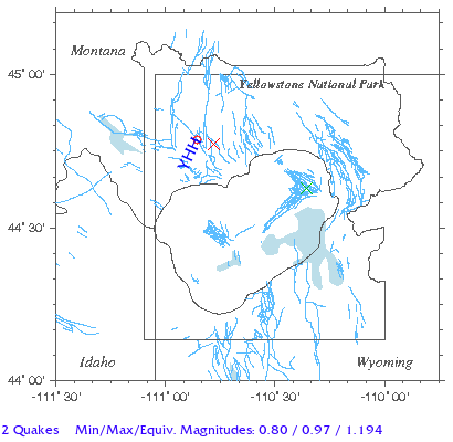 Yellowstone Quake Map