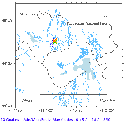 Yellowstone Quake Map