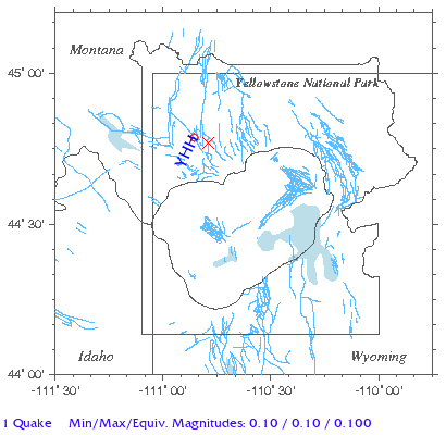 Yellowstone Quake Map