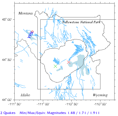 Yellowstone Quake Map