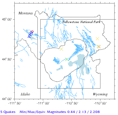 Yellowstone Quake Map